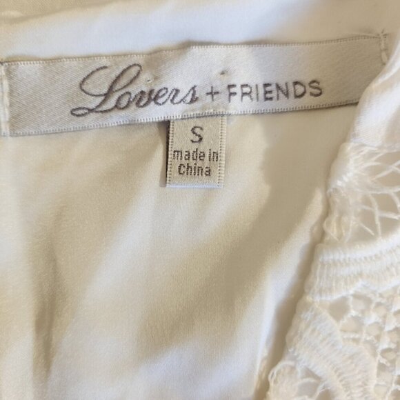 Lovers + Friends Revolve Women's Size S White Jesse Crochet Long Sleeve Romper - Picture 15 of 15